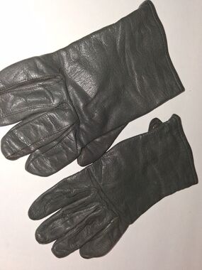 US MILITARY BLACK LEATHER DRESS GLOVES SIZE  8 1/2